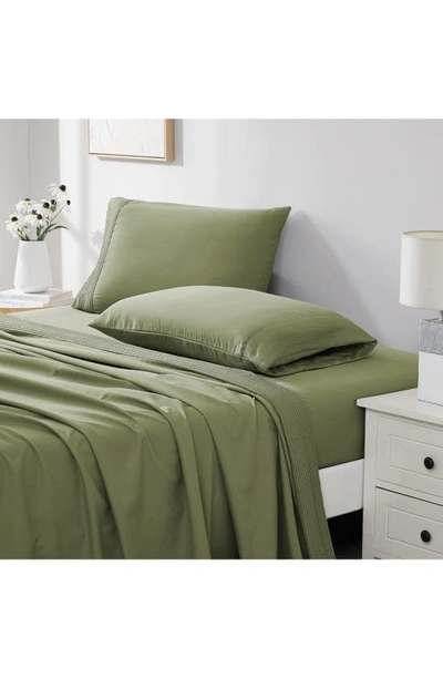 Southshore Fine Linens Premium Collection Pleated Extra Deep Pocket Sheet Set In Sage Green