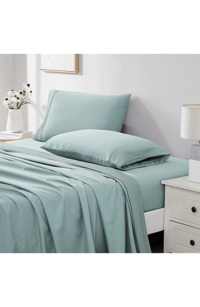 Southshore Fine Linens Premium Collection Pleated Extra Deep Pocket Sheet Set In Sky Blue