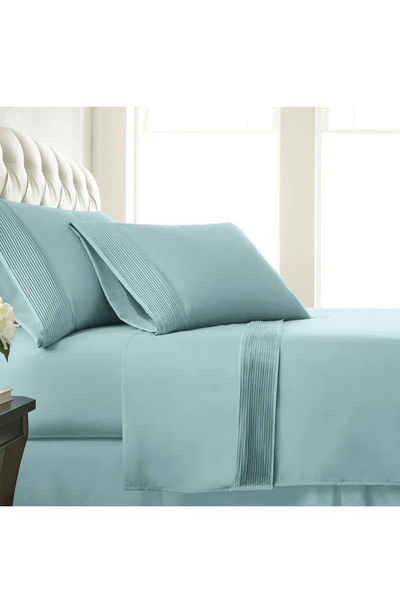 Southshore Fine Linens Premium Collection Pleated Extra Deep Pocket Sheet Set In Sky Blue