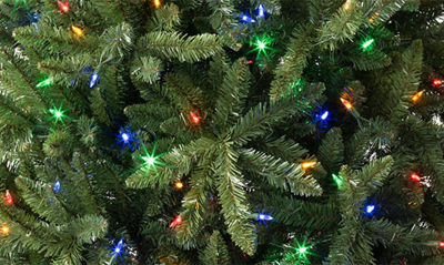 Tree Classics By Balsam Hill Artificial Pre-lit Color Blast Balsam Spruce Tree In Green