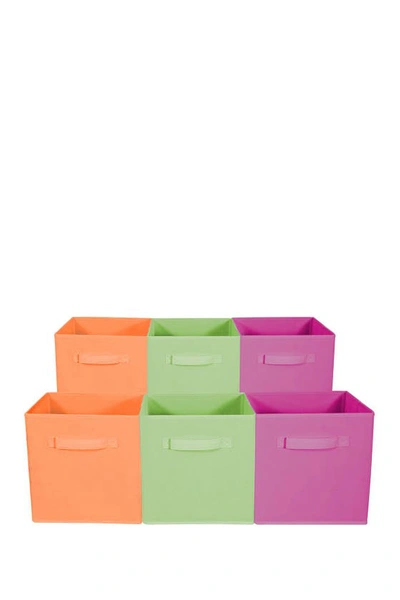 Sorbus 6pc Multi Storage Bundle With Drawer And Closet Bi In Purple/green/orange