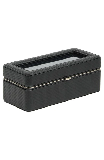 Shop Original Penguin Basketweave Watch Box In Black