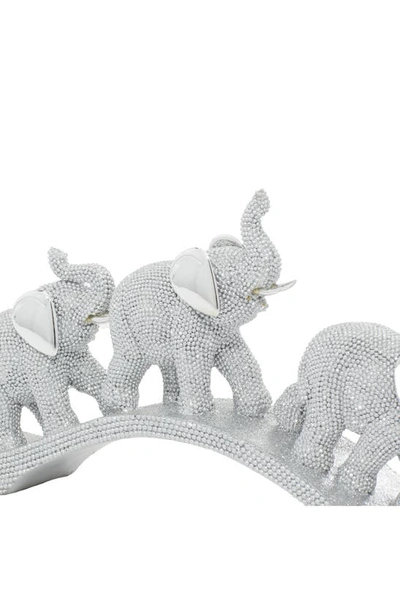 Shop Willow Row Silver Polystone Glam Elephant Sculpture