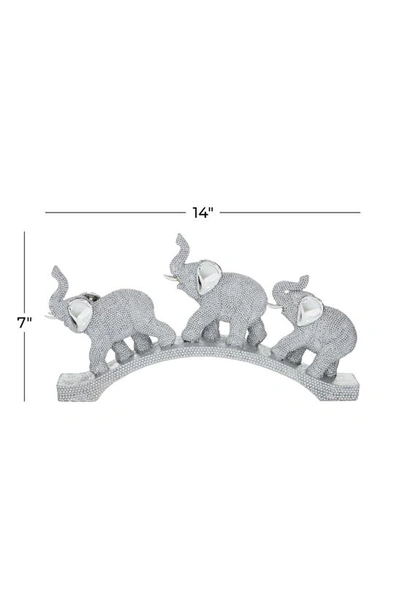 Shop Willow Row Silver Polystone Glam Elephant Sculpture