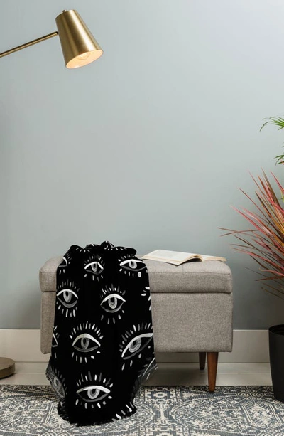 Shop Deny Designs Avenie Mystic Eye Throw Blanket In Multi