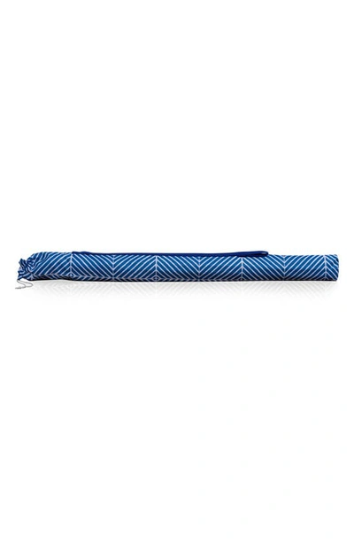 Picnic Time Blue Athens Pattern Portable Beach Umbrella In Blue