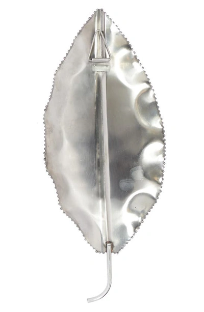 Shop Sonoma Sage Home Silver Stainless Steel Pillar Wall Sconce With Hammered Design