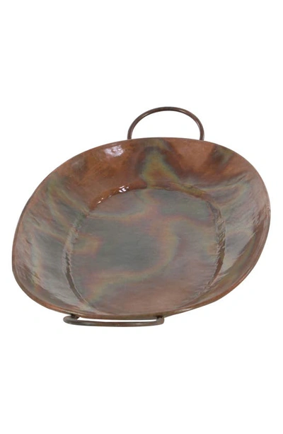 Shop Uma Copper Metal Rustic Tray In Multi