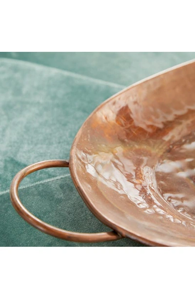 Shop Uma Copper Metal Rustic Tray In Multi