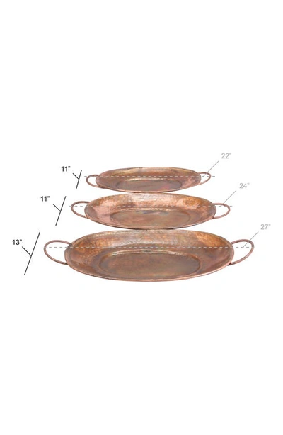 Shop Uma Copper Metal Rustic Tray In Multi