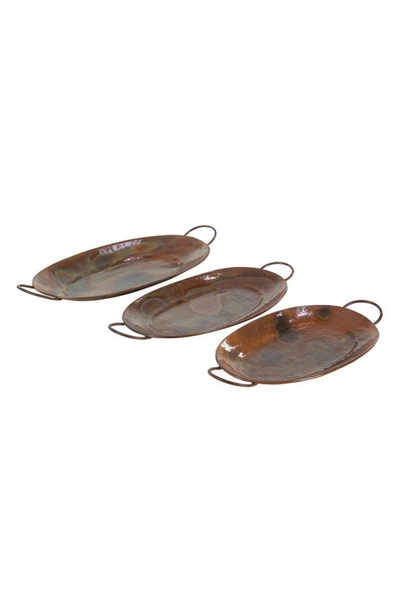 Uma Rustic Oval Cropper Tray In Multi