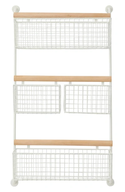 Sonoma Sage Home Basket Wall Shelf In White