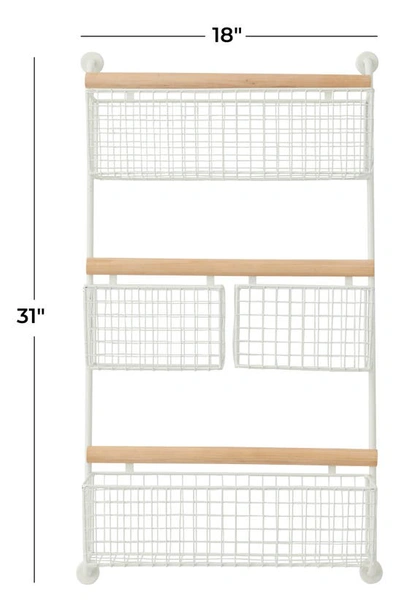 Sonoma Sage Home Basket Wall Shelf In White