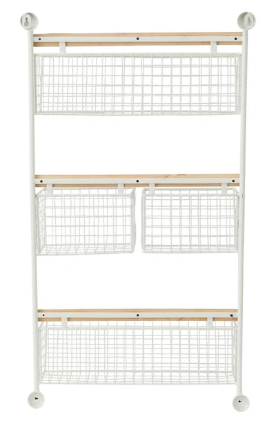 Sonoma Sage Home Basket Wall Shelf In White