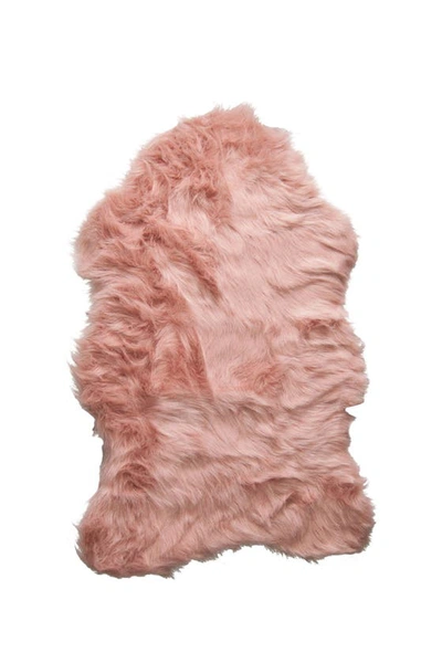 Shop Luxe Faux Fur Gordon Rug In Rose