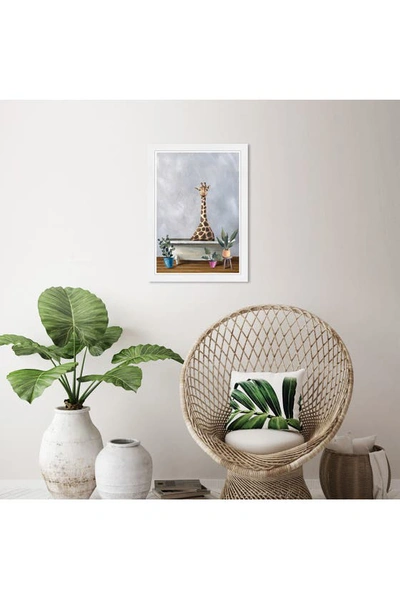 Wynwood Studio Giraffe Bath Gray Bath And Laundry Wall Art In Grey
