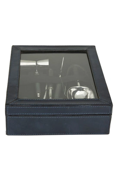 Shop Sonoma Sage Home Black Leather 7-piece Bar Tool Set With Decorative Box