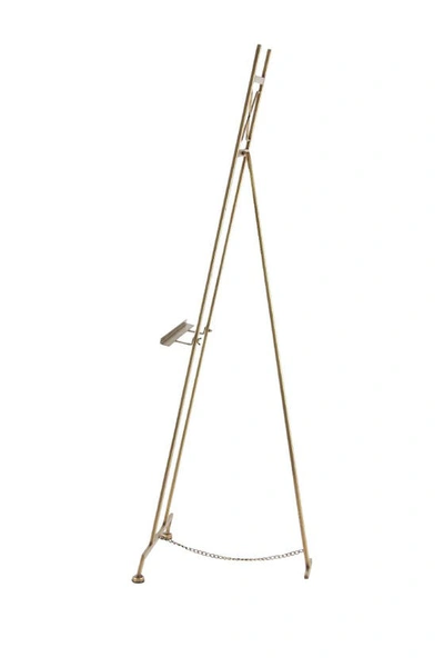 Shop Willow Row Goldtone Metal Modern Easel With Chain Support In Brown