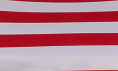 Picnic Time Red Cabana Stripe Portable Beach Umbrella In Red