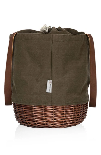 Picnic Time Coronado Basket Tote In Green