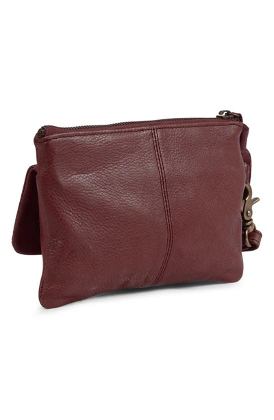 Shop Day & Mood Pine Leather Clutch In Wine