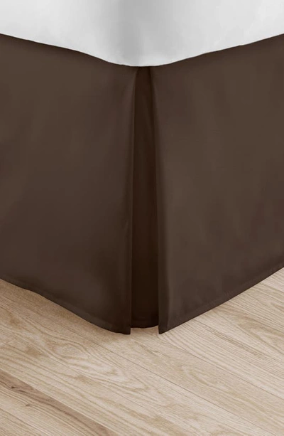 Shop Homespun Premium Pleated Dust Ruffle Bed Skirt In Chocolate