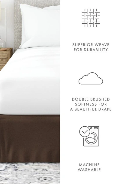 Homespun Premium Pleated Dust Ruffle Bed Skirt In Chocolate