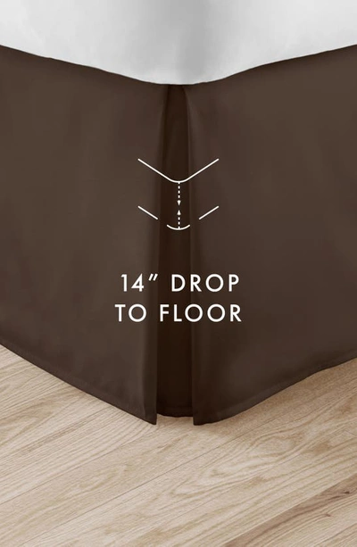 Shop Homespun Premium Pleated Dust Ruffle Bed Skirt In Chocolate