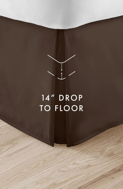 Homespun Premium Pleated Dust Ruffle Bed Skirt In Chocolate