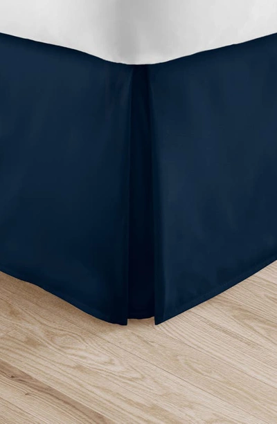 Homespun Premium Pleated Dust Ruffle Bed Skirt In Navy