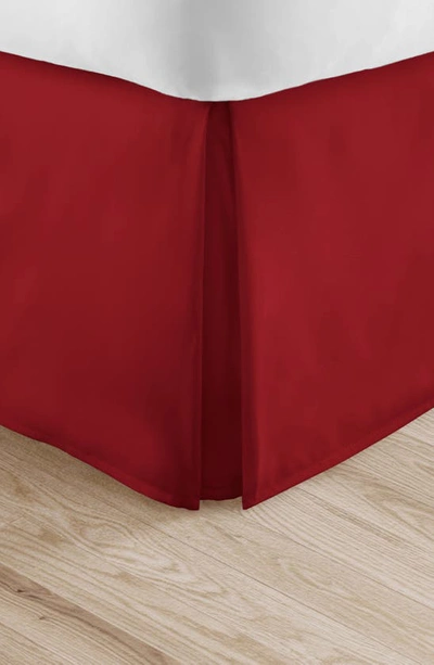 Shop Homespun Premium Pleated Dust Ruffle Bed Skirt In Burgundy