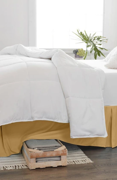 Shop Homespun Premium Pleated Dust Ruffle Bed Skirt In Gold