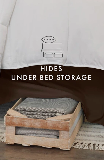 Homespun Premium Pleated Dust Ruffle Bed Skirt In Chocolate