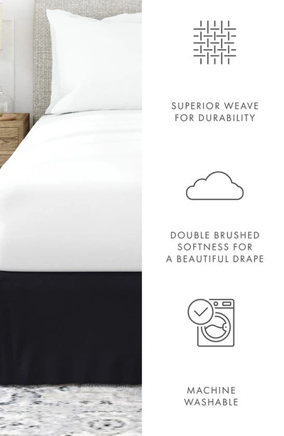 Homespun Premium Pleated Dust Ruffle Bed Skirt In Black