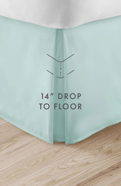Homespun Premium Pleated Dust Ruffle Bed Skirt In Aqua