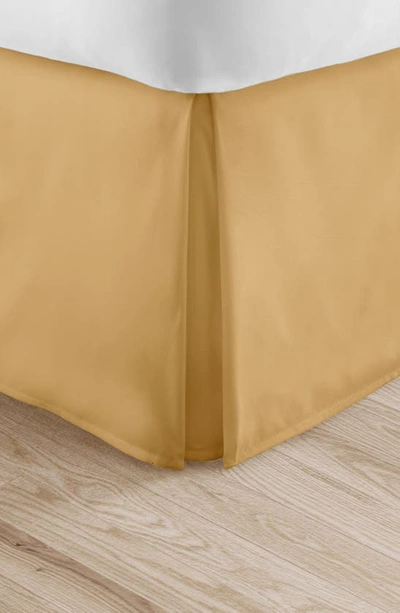 Homespun Premium Pleated Dust Ruffle Bed Skirt In Gold