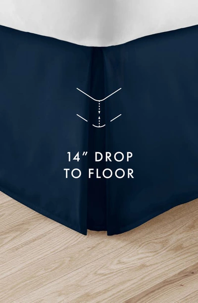 Homespun Premium Pleated Dust Ruffle Bed Skirt In Navy