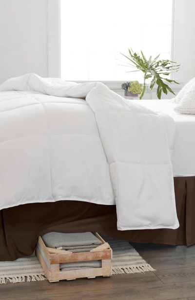 Homespun Premium Pleated Dust Ruffle Bed Skirt In Chocolate