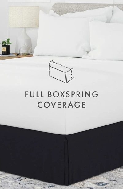 Homespun Premium Pleated Dust Ruffle Bed Skirt In Black