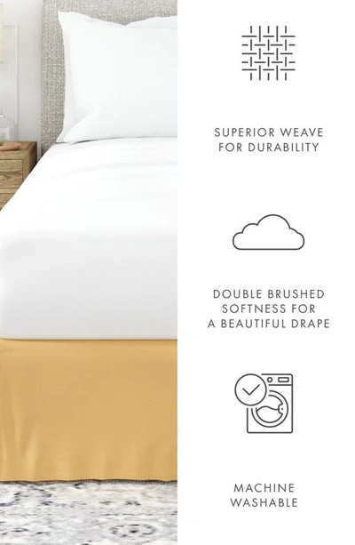 Shop Homespun Premium Pleated Dust Ruffle Bed Skirt In Gold