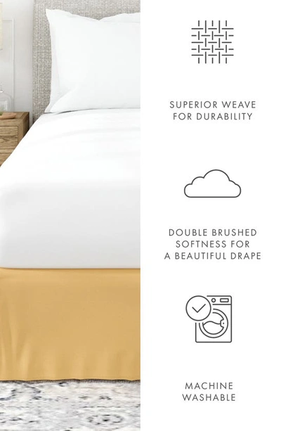 Homespun Premium Pleated Dust Ruffle Bed Skirt In Gold