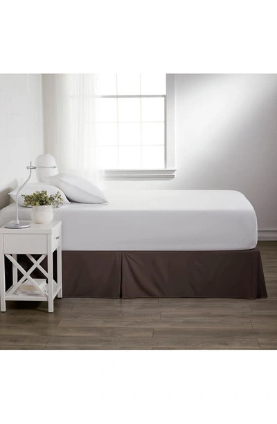 Homespun Premium Pleated Dust Ruffle Bed Skirt In Chocolate