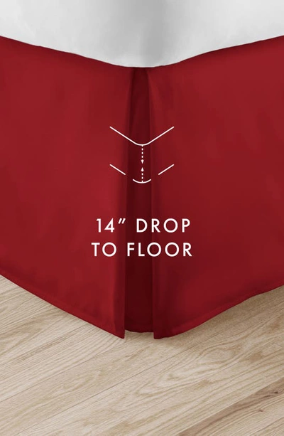 Shop Homespun Premium Pleated Dust Ruffle Bed Skirt In Burgundy