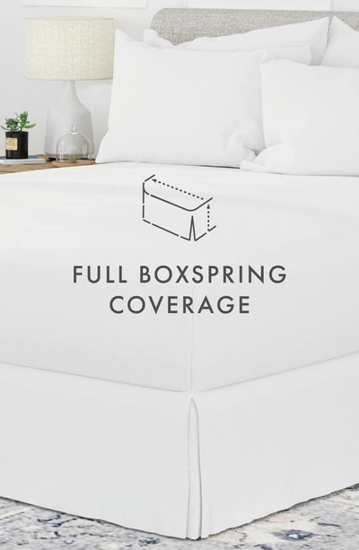 Homespun Premium Pleated Dust Ruffle Bed Skirt In White
