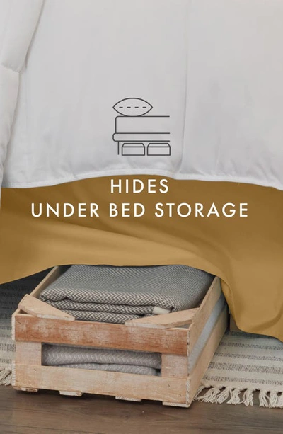 Homespun Premium Pleated Dust Ruffle Bed Skirt In Gold