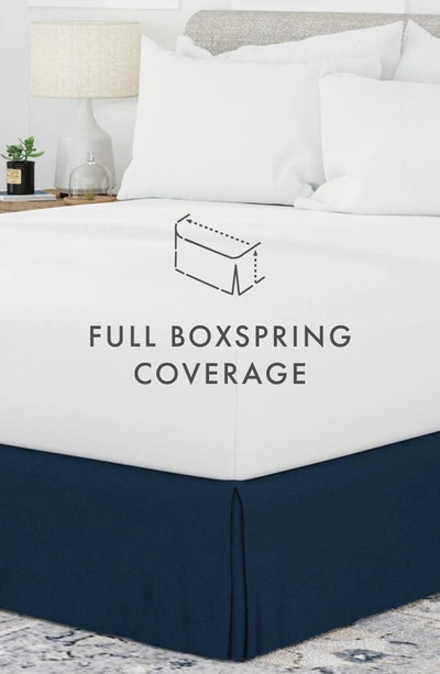 Homespun Premium Pleated Dust Ruffle Bed Skirt In Navy