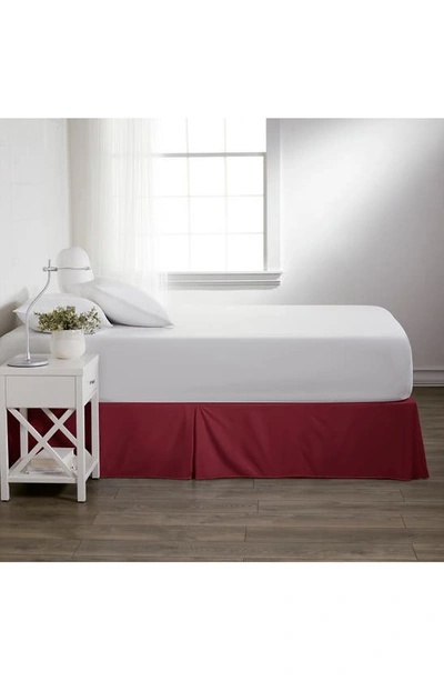 Shop Homespun Premium Pleated Dust Ruffle Bed Skirt In Burgundy