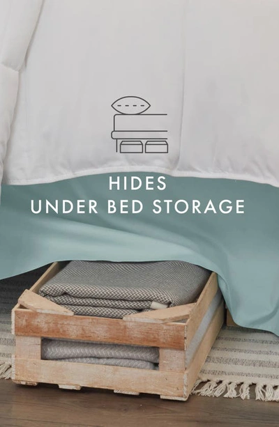 Homespun Premium Pleated Dust Ruffle Bed Skirt In Aqua