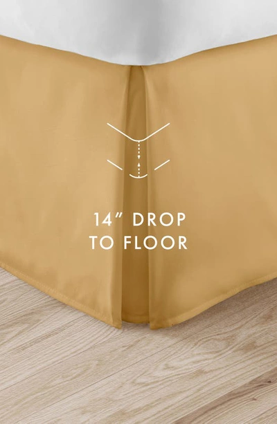 Homespun Premium Pleated Dust Ruffle Bed Skirt In Gold