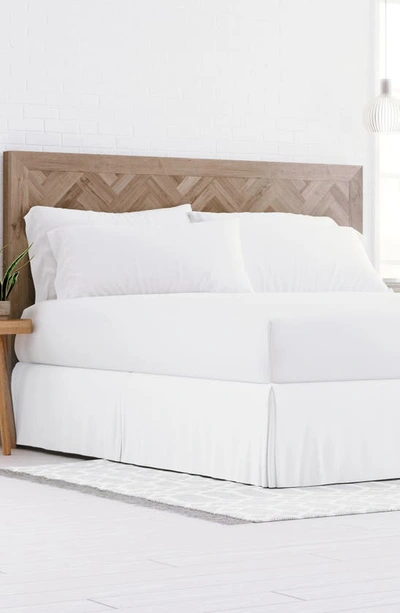 Homespun Premium Pleated Dust Ruffle Bed Skirt In White